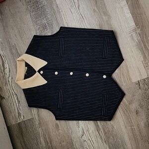 Vintage Boys Vest 100% Wool Made In Italy